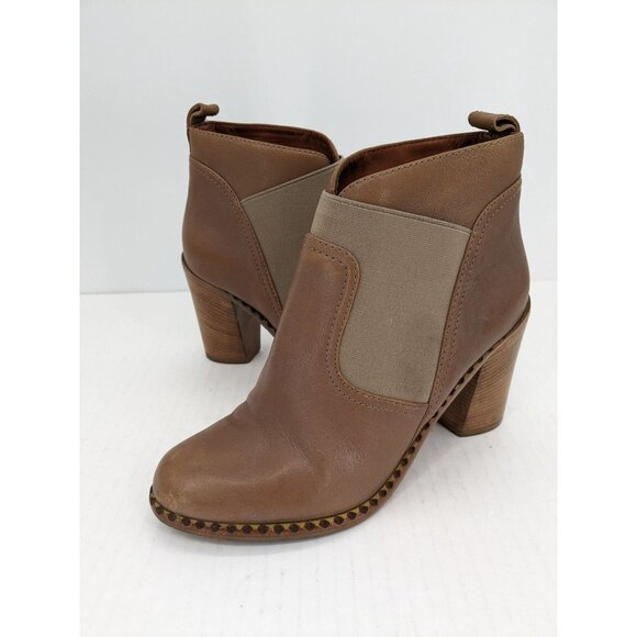 Marc by Marc Jacobs Leather Ankle Booties Women Size 8 US Chunky Heel Minimalist - Picture 2 of 13